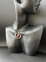  1 Collier en coeur zircon argent 925 sterling