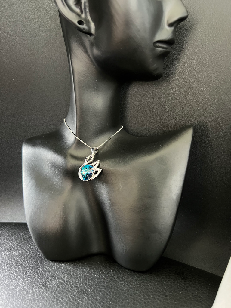 [KDF0039WEB] 1 Collier cygne argent 925 rohdium