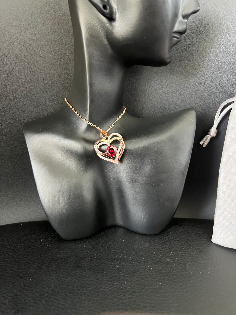 [KDF0036WEB] 1 collier coeur or zircon